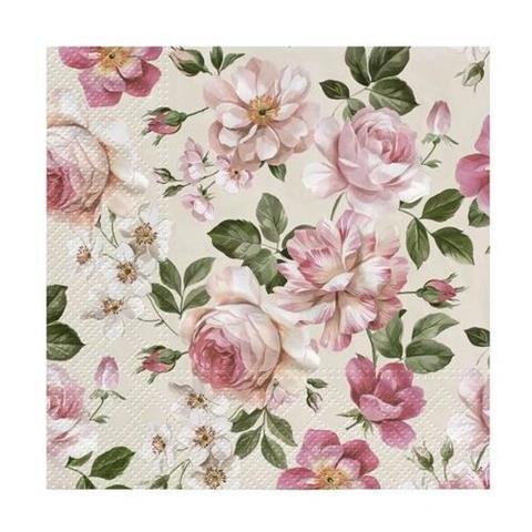PAW-SERWETKI 33X33 CM ROSES GLORY CREAM A'20 SDL127611