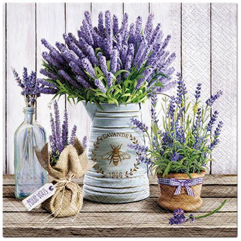 PAW-SERWETKI 33X33 CM LAVENDER IN BUCKET A'20 SDL122500