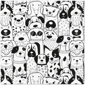 TETEaTETE SERWETKI 33X33 CM DOGS SYMPHONY A'20 PAW-TL127000