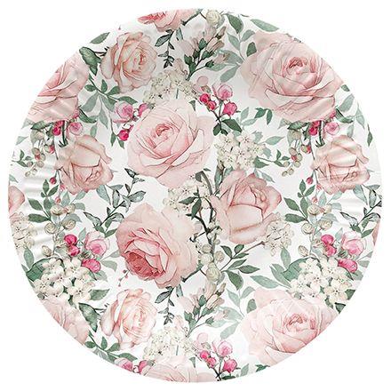 PAW-TALERZE PAPIEROWE 18CM 8SZT GORGEOUSROSES /12/ PPD8001900
