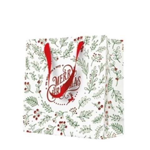 TORBA OZDOBNA 17*17*6CM GREEN FLORAL MAGIC BN GWIAZDKA, PAW-