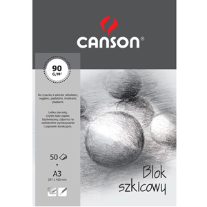 canson blok a3 50k 90g/m2 szkicowy /5/