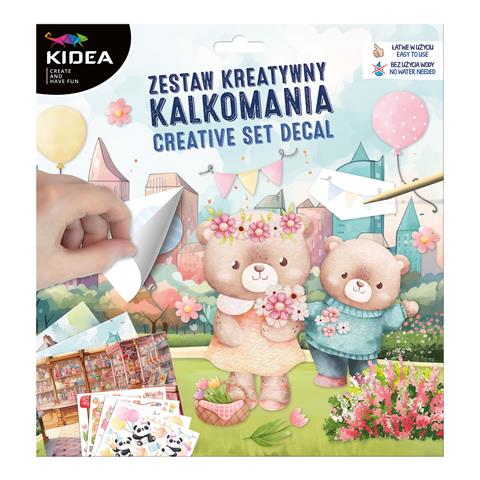 DERFORM ZESTAW KREATYWNY KALKOMANIA     KIDEA /24/