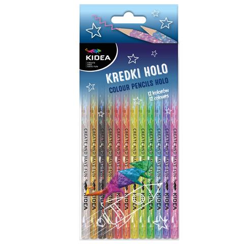 DERFORM KREDKI 12 KOLORÓW HOLO KH12KKA  KIDEA /24/