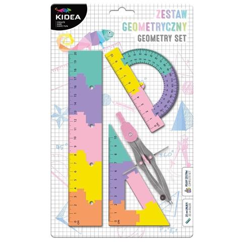 DERFORM ZESTAW GEOMETRYCZNY B PUZZLE    20CM 4 ELEMENTY KIDEA /12/