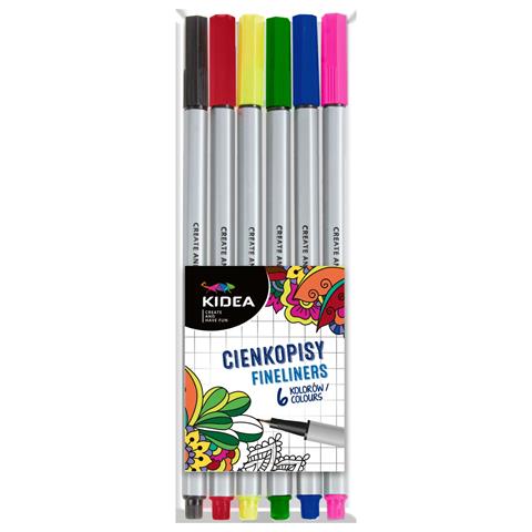 DERFORM CIENKOPISY 6 KOLORÓW KIDEA /24/