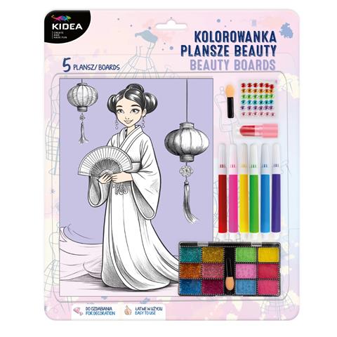 DERFORM KOLOROWANKA PLANSZE BEAUTY KIDEA/12/