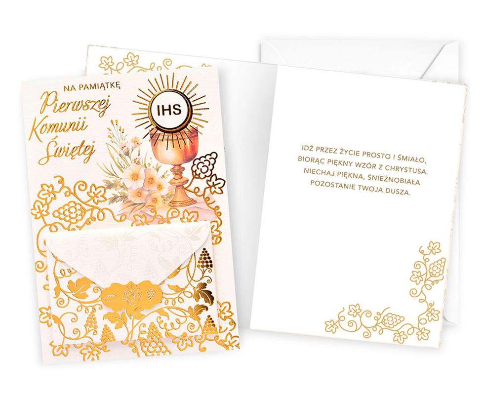 KUKARTKA KARTKA OZDOBNA KOMUNIA DK-1242