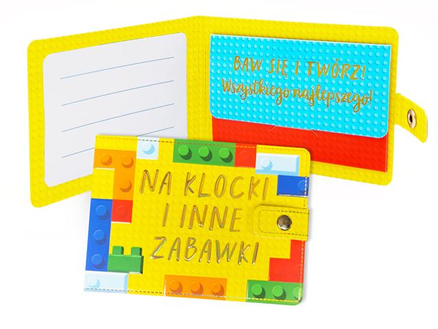 KUKARTKA KARNET PORTFELIK NA KLOCKI I INNE ZABAWKI (LEGO)