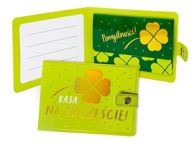 KUKARTKA KARNET PORTFELIK KASA NA SZCZĘŚCIE (KONICZYNA)