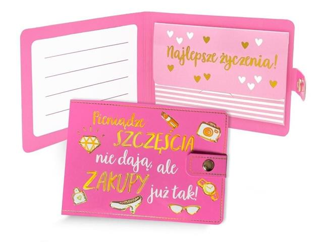 KUKARTKA KARNET PORTFELIK PIENIĄDZE SZCZĘŚCIA NIE DAJĄ