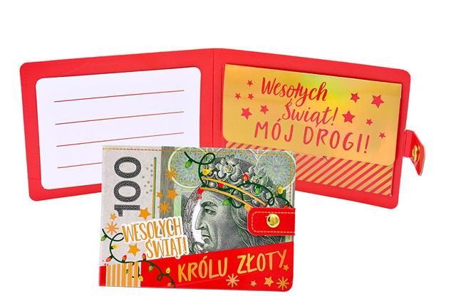 KUKARTKA PORTFELIK BN GWIAZDKA BANKNOT  100 ZŁ POR-019