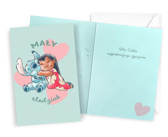 KUKARTKA KARTKA OZDOBNA URODZINY LILO STITCH DHS-032