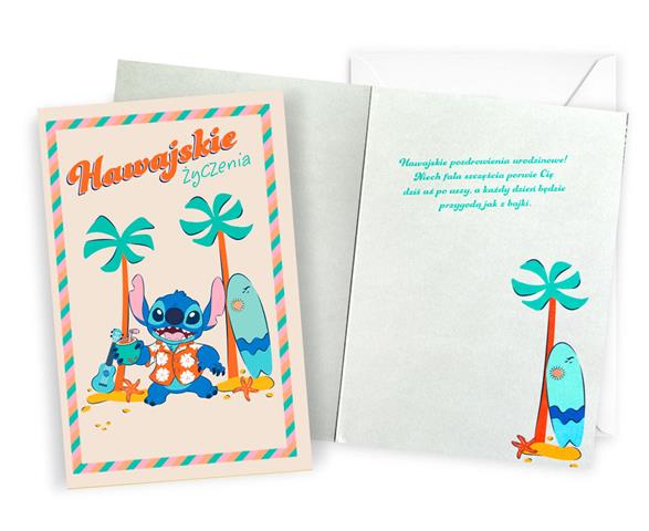 KUKARTKA KARTKA OZDOBNA URODZINY STITCH DHS-033