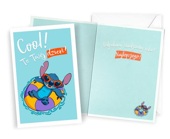 KUKARTKA KARTKA OZDOBNA URODZINY STITCH DHS-036