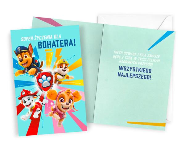 KUKARTKA KARTKA OZDOBNA URODZINY PSI PATROL DHS-037