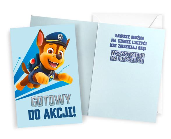 KUKARTKA KARTKA OZDOBNA URODZINY PSI PATROL CHLOPIEC DHS-042