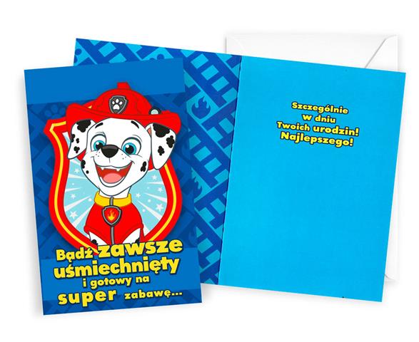 KUKARTKA KARTKA OZDOBNA URODZINY PSI PATROL DHS-044