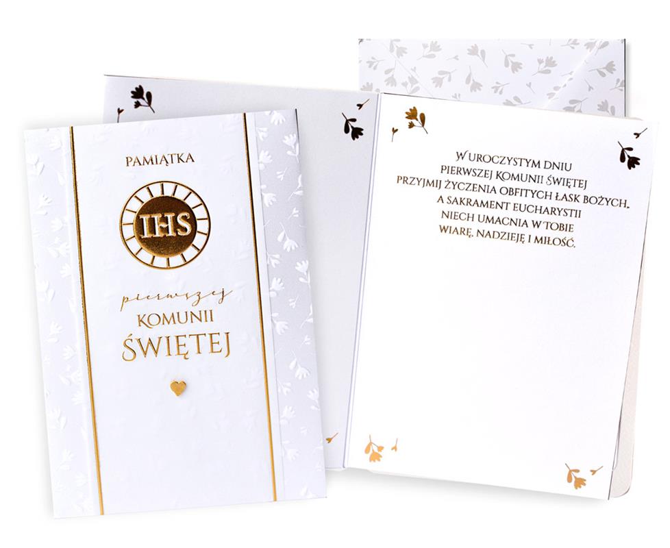 KUKARTKA KARTKA OZDOBNA KOMUNIA DK-1407