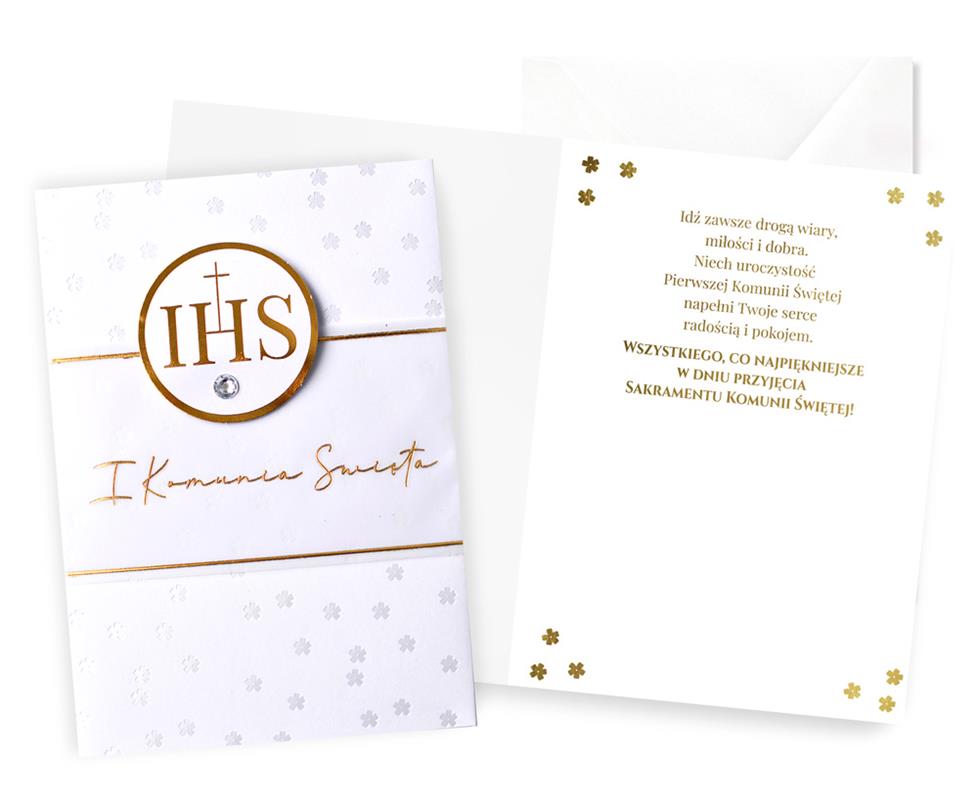 KUKARTKA KARTKA OZDOBNA KOMUNIA DK-1410