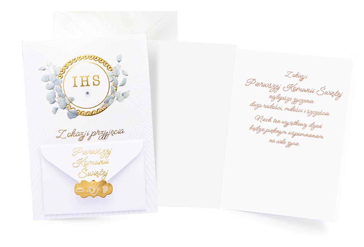 KUKARTKA KARTKA OZDOBNA KOMUNIA DK-1411