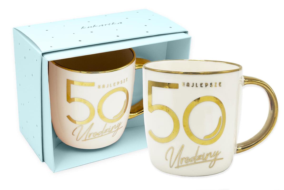 KUKARTKA KUBEK ELITE 350ML 50 URODZINY  EL-011