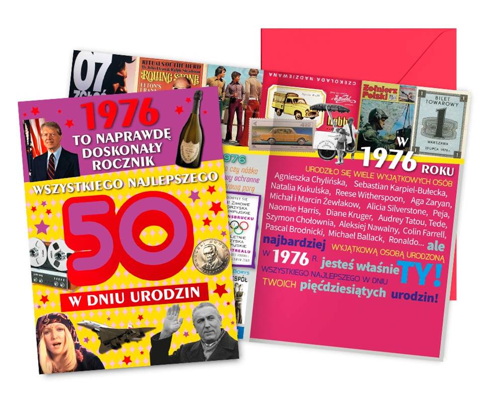 KUKARTKA KARTKA OZDOBNA 50 URODZINY     V-132