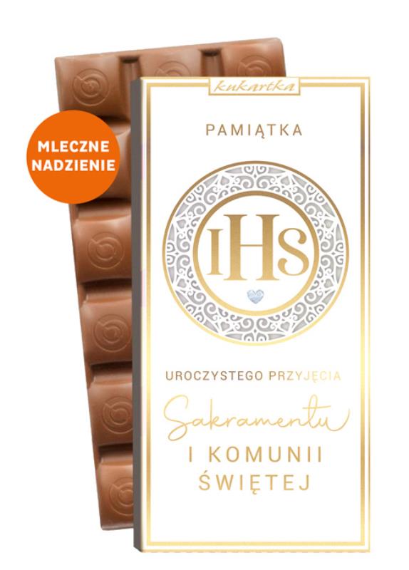 KUKARTKA CZEKOLADA 100G NADZIEWANA KOMUNIA CZK-551