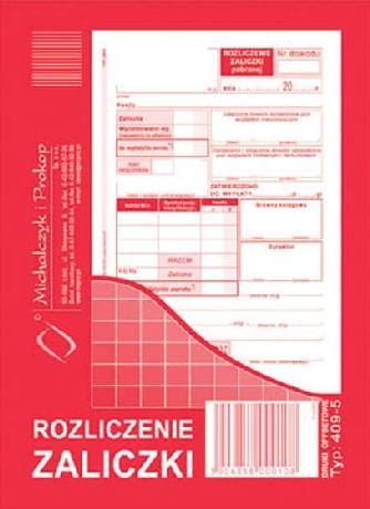 druk-409-5 rozliczenie zaliczki m&p