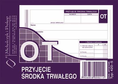 druk-420-5 ot przyjęcie środka trwałego m&p