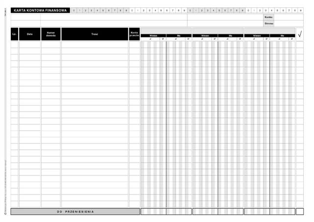 druk-431-1 karta kontowa finansowa a4   m&p