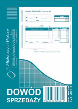 druk-261-5 dowód sprzedaży a6 m&p