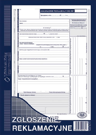 druk-601-1 zgłoszenie reklamacyjne m&p