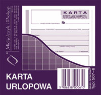 druk-507-6 karta urlopowa m&p