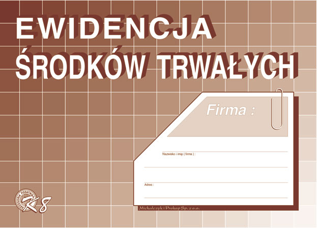 druk-k-8 ewidencja środków trwałych a-5 m&p