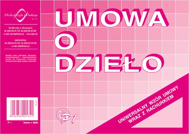 druk-p1 umowa o dzieło ud a5 m&p