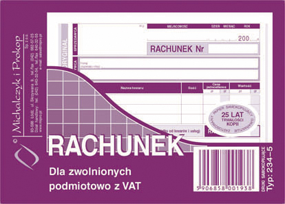 druk-234-5 rachunek a-6 dla zwoln.zvat  m&p