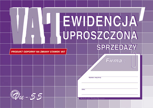 druk-vu55 ewidencja vat uproszcz.a5 m&p