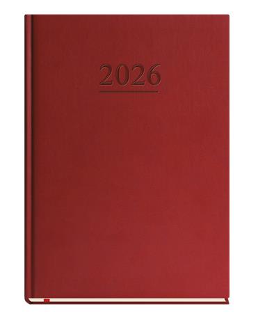 M&P TERMINARZ UNIWERSALNY 2026 BORDO A4 T-218V-B