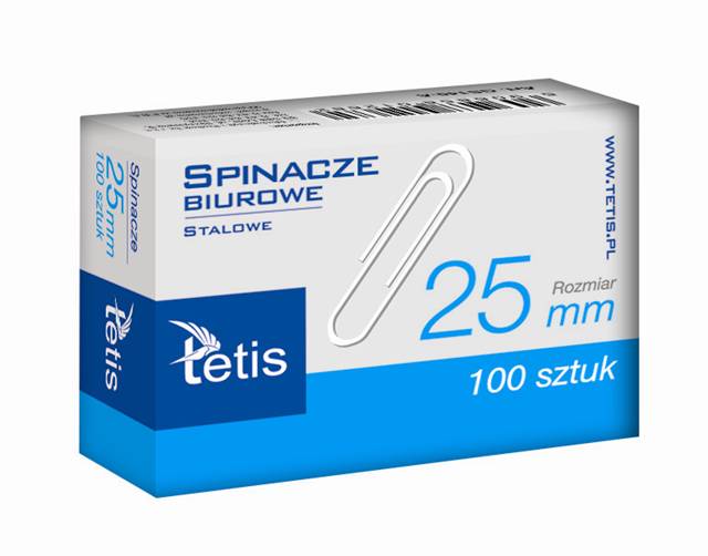 tetis spinacze biurowe 25mm trójkątne   gs180-a/10/