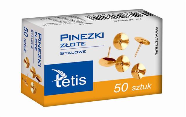 tetis pinezki złote 50szt  /10/