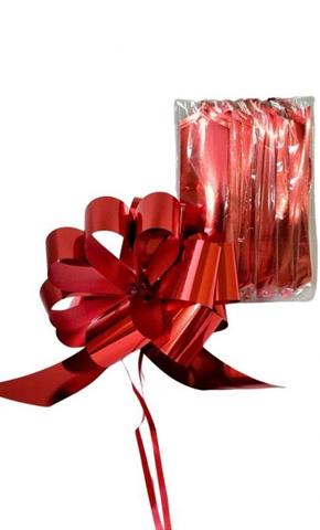 GIFT KOKARDA OZDOBNA 5CM METAL CZERWONA /10/
