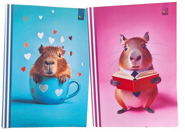 ZESZYT A4 32K 3 = KOLOROWA CAPYBARA 90G/M2 /10/