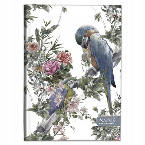 KALENDARZ 2026 KSIĄŻKOWY A4 DZIENNY SOFT TOUCH PAPUGI BOHO , EV-CORP