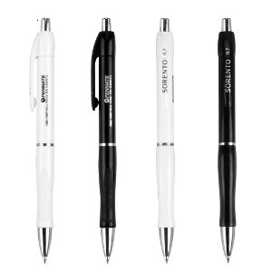 tt-długopis sorento 0.7mm black&white   tt7164 penmate /24/
