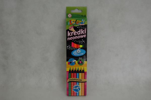 TT-KREDKI OŁÓWKOWE 6 KOLORÓW NEON TRÓJKĄTNE+TEMPERÓWKA KOLORI PREMIUM PENMATE   /24/