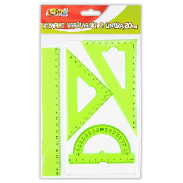 TT-KPL KREŚLARSKI Z LINIJKĄ 20CM ZIELONYTT7951 KOLORI PENMATE /12/