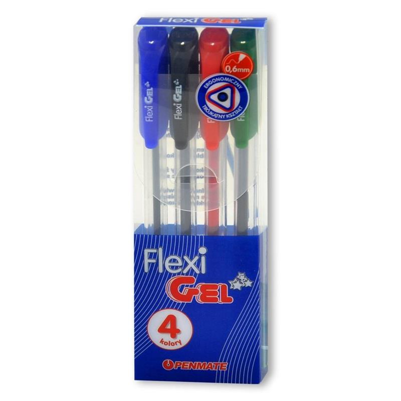 TT-DŁUGOPIS FLEXI GEL 4 KOLORY PENMATE  TT8504