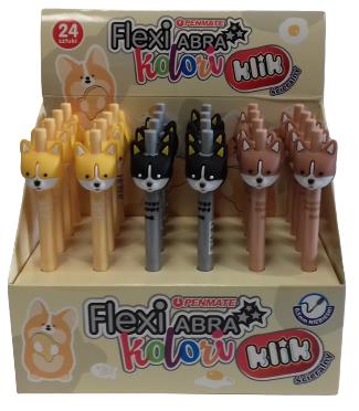 TT-DŁUGOPIS FLEXI ABRA WYMAZYWALNY LISEKNIEBIESKI 0.5MM TT-8824 COLORI CLICK PENMATE /24/