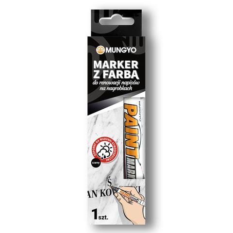 TT-MARKER OLEJOWY Z FARBĄ DO RENOWACJI  NAPISÓW NA NAGROBKACH CZARNY TT8846 MUNGYO /12/